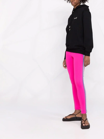 Shop Etro Logo-print Leggings In Pink