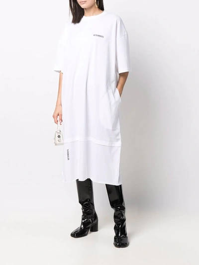 Shop Vetements Oversize T-shirt Dress In White