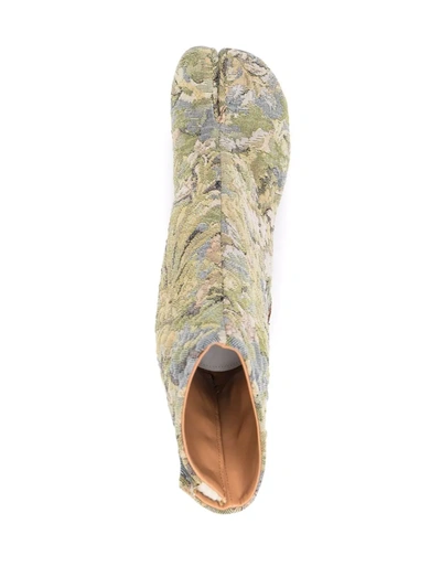 MAISON MARGIELA TABI TAPESTRY-PATTERN HIGH-HEEL BOOTS 