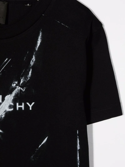 Shop Givenchy Graphic-logo Print T-shirt In Black