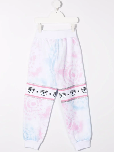 Chiara Ferragni Tie-dye Print Track Pants In Blue