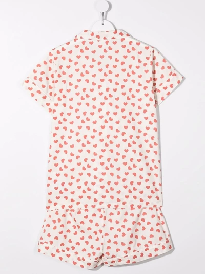Shop Molo Teen Lexi Allover Love-print Organic Cotton Set In White
