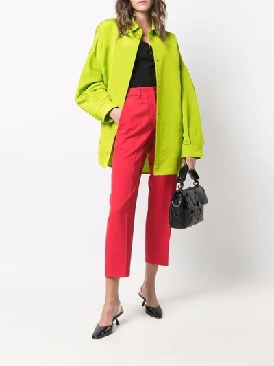 Valentino Tailored Cropped Trousers In Rot