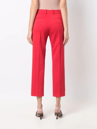Valentino Tailored Cropped Trousers In Rot