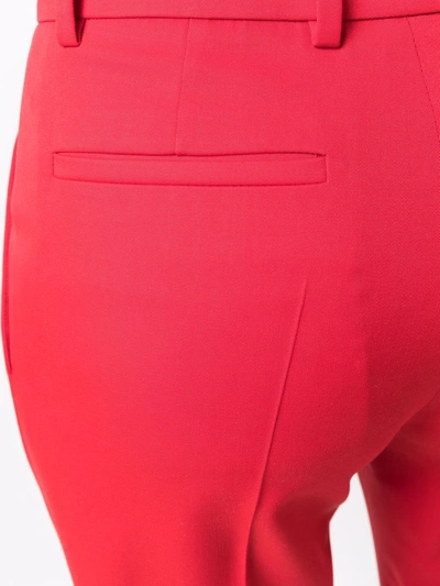 Shop Valentino Tailored Cropped Trousers In Rot