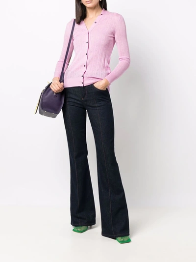 Ferragamo Womens Pink Wool Cardigan In Rosa