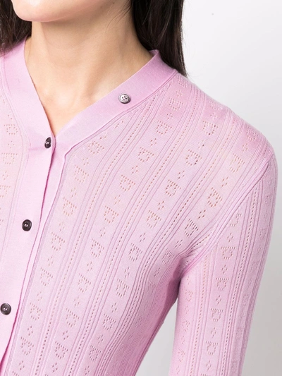 Ferragamo Womens Pink Wool Cardigan In Rosa