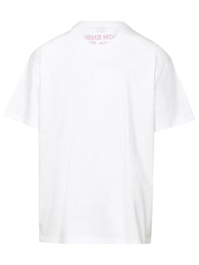 Shop Burberry White Cotton Jensen T-shirt