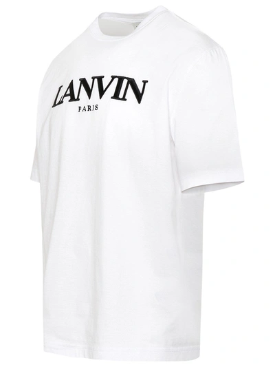 Shop Lanvin T-shirt Logo In Cotone Bianca In White