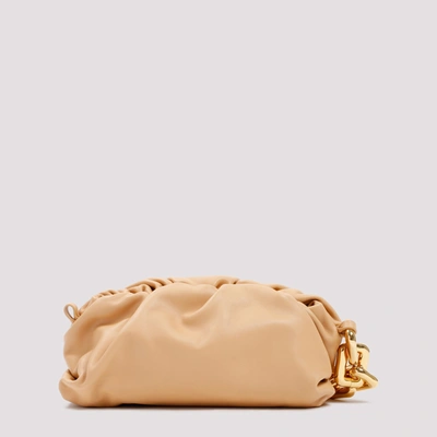Shop Bottega Veneta Teen Chain Pouch Bag In Nude &amp; Neutrals