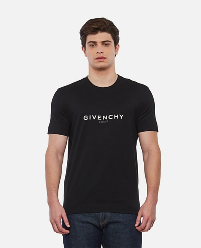 Givenchy Oversized Logo Cotton T-shirt In Black | ModeSens