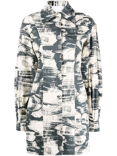 Remain Birger Christensen Marilo Abstract-print Shirt Dress In Neutrals