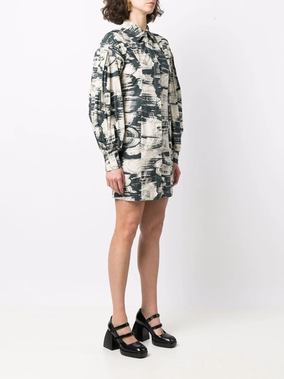 Remain Birger Christensen Marilo Abstract-print Shirt Dress In Neutrals
