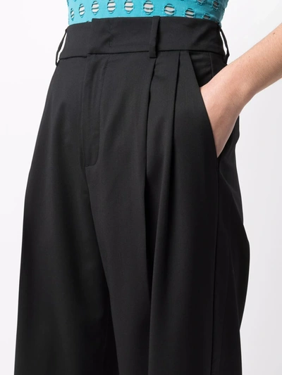 Shop A Better Mistake Hallucination Straight-leg Trousers In Black