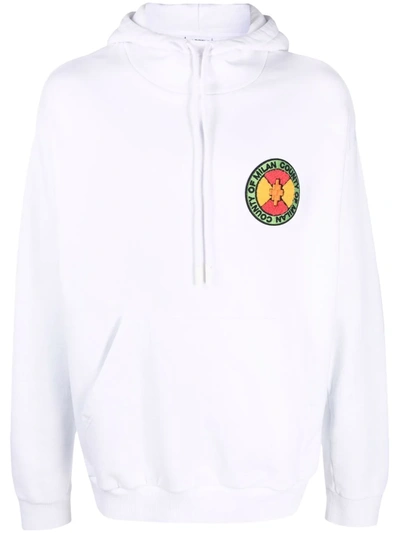 Shop Marcelo Burlon County Of Milan County Park-patch Hoodie In White