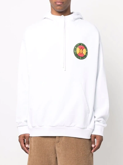 Shop Marcelo Burlon County Of Milan County Park-patch Hoodie In White