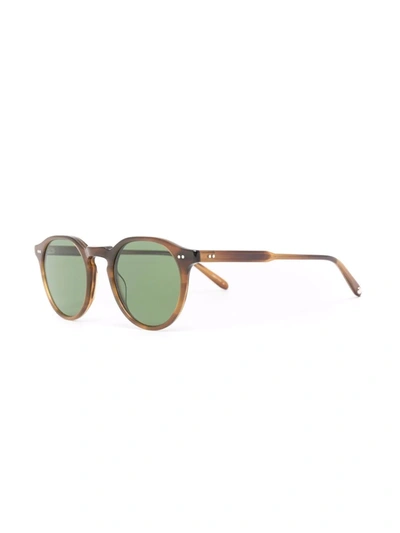 Garrett Leight Royce Round Frame Sunglasses In Brown