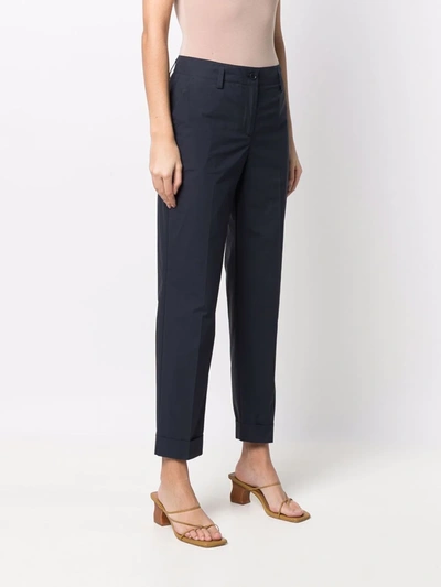 P.a.r.o.s.h High-rise Tailored Trousers In Blue