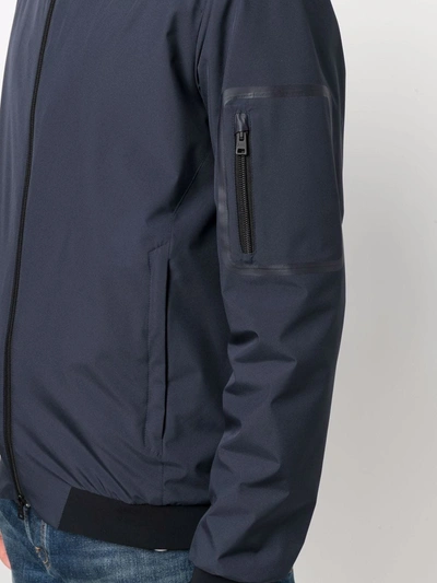 Shop Herno Zip-pocket Bomber Jacket In Blue