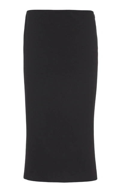 Shop Miu Miu Jersey Midi Skirt In Black