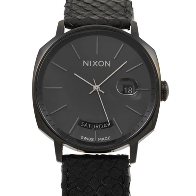 Shop Nixon Regent Automatic Black Dial Mens Watch A126-848-00 In Black,grey