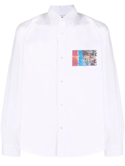 Shop Kenzo Graphic-print Shirt In Weiss