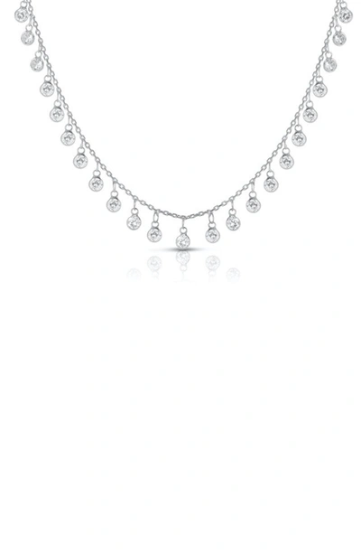 Sphera Milano Sterling Silver & Cz Charm Necklace In Silver