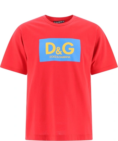 Shop Dolce & Gabbana Red Other Materials T-shirt