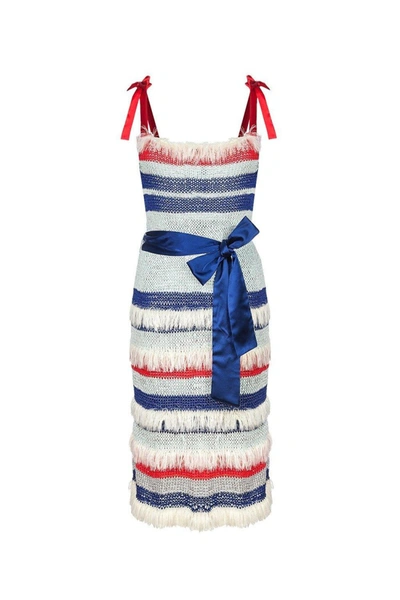 Shop Andreeva Pansy Handmade Knit Dress In Multicolor
