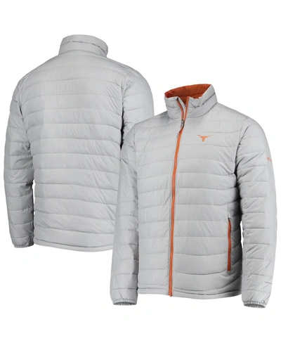 Shop Columbia Men's  Gray Texas Longhorns Powder Lite Omni-heat Reflective Full-zip Jacket