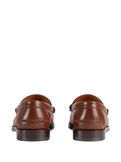 Shop Gucci Tassel-detail Gg Canvas Loafers In Braun