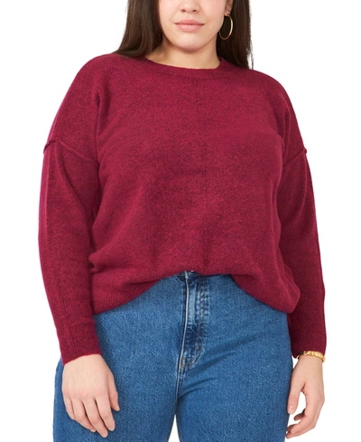 Shop Vince Camuto Plus Size Cozy Long Sleeve Extend Shoulder Sweater In Frenzy