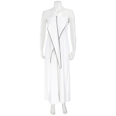 Burberry White Stretch Jersey Drape Detail Gown, Brand Size 12 (us Size 10)  | ModeSens