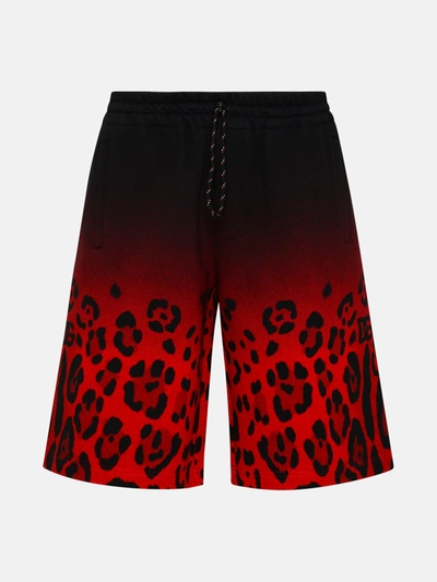 Shop Dolce & Gabbana Bermuda Leopardato In Red