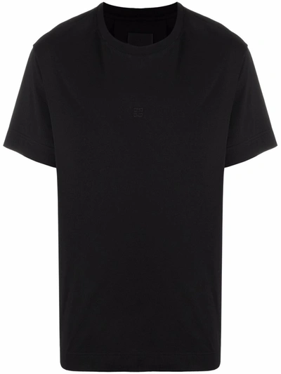 Shop Givenchy Logo Cotton T-shirt In Black