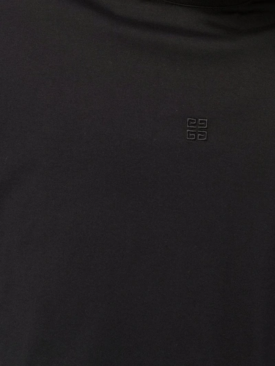 Shop Givenchy Logo Cotton T-shirt In Black