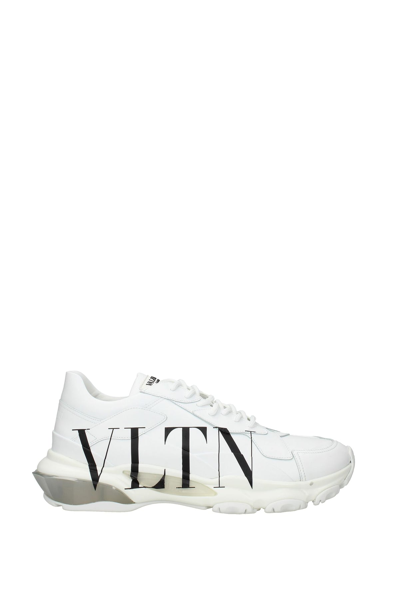Shop Valentino Sneakers Vltn Leather In White