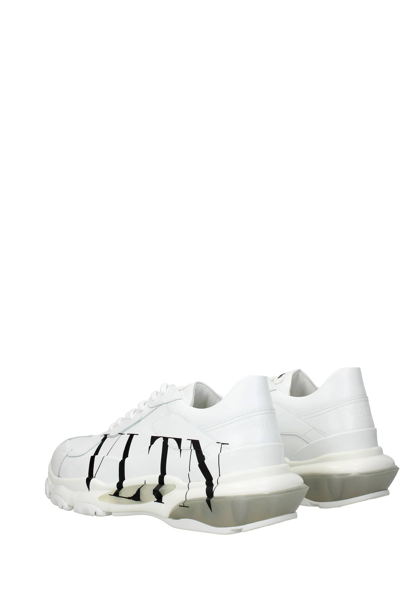 Shop Valentino Sneakers Vltn Leather In White