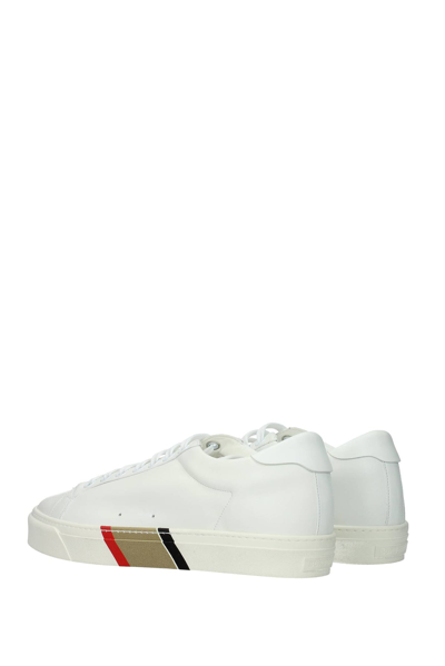Shop Burberry Sneakers Leather In White