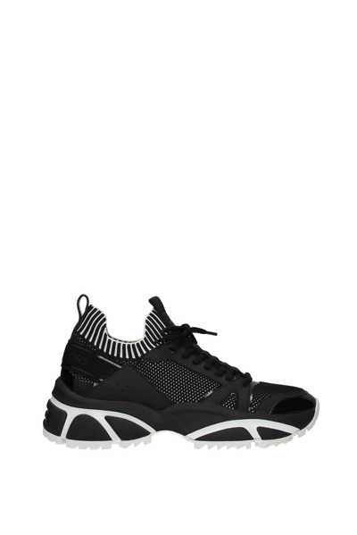 Shop Michael Kors Sneakers Lucas Fabric In Black