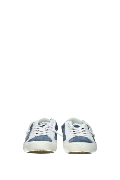 Shop Philippe Model Sneakers Prsx Fabric Jeans In Blue