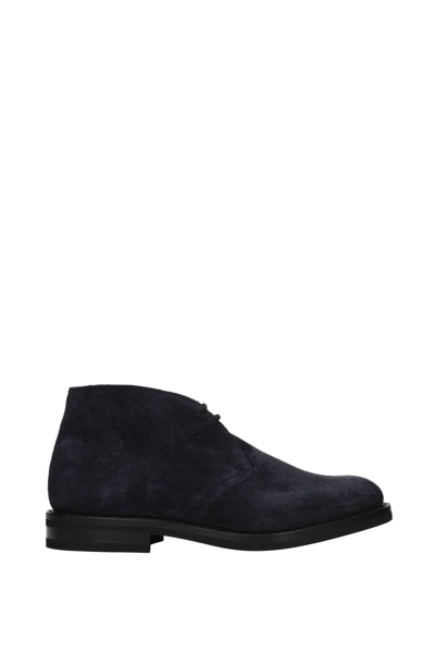 Shop Church's Ankle Boot Ryder 3 Lw Suede Navy In Blue