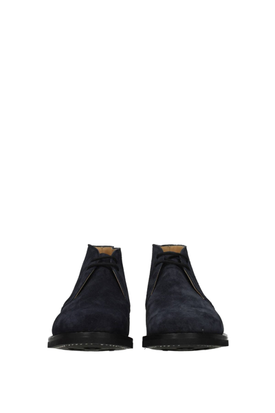 Shop Church's Ankle Boot Ryder 3 Lw Suede Navy In Blue