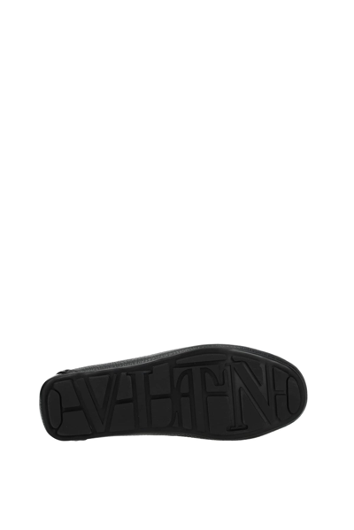 Shop Valentino Loafers Driver Leather In Black