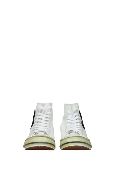 Shop Palm Angels Sneakers Fabric In White