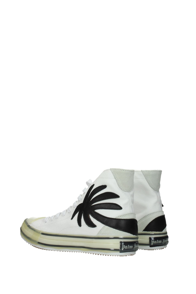 Shop Palm Angels Sneakers Fabric In White