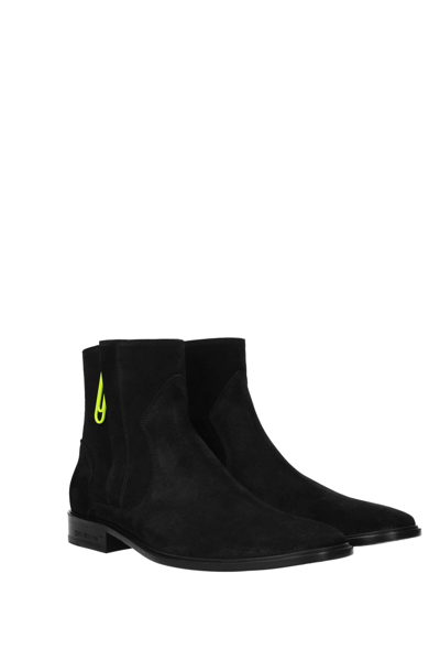 Shop Off-white Ankle Boot Suede In Black