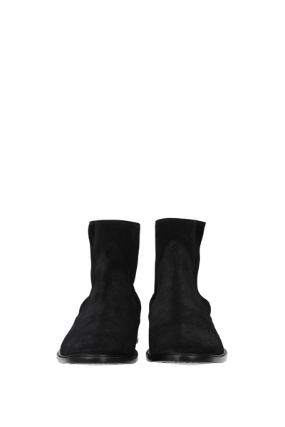 Shop Off-white Ankle Boot Suede In Black