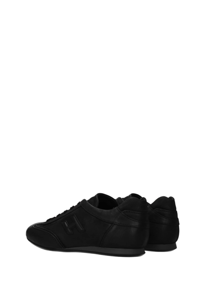 Shop Hogan Sneakers Olympia Leather In Black