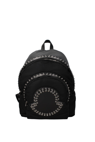 Shop Moncler Backpacks And Bumbags Fabric In Black